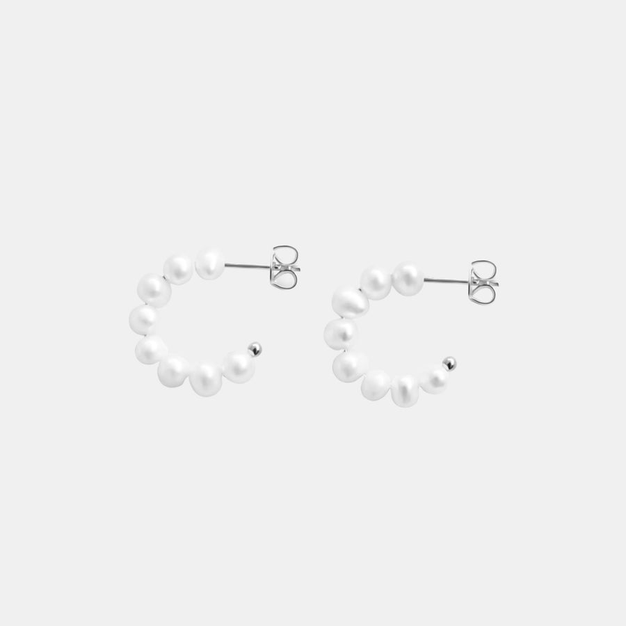 Nuvola Small Pearl Hoops