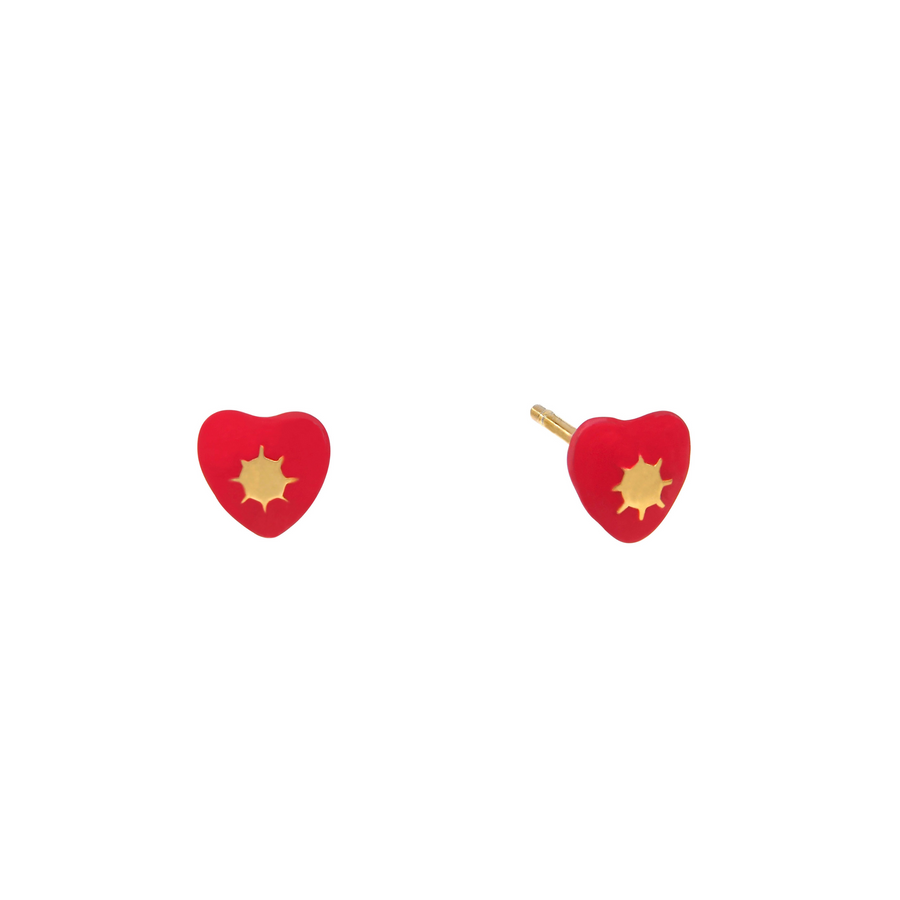 Verona Heart Stud Earrings