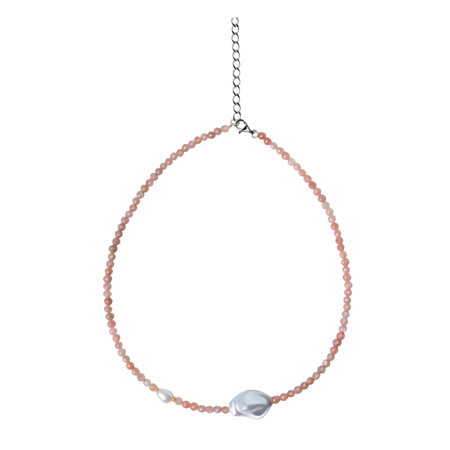 Dal Mare Crystal Bead and Pearl Necklace - Mango